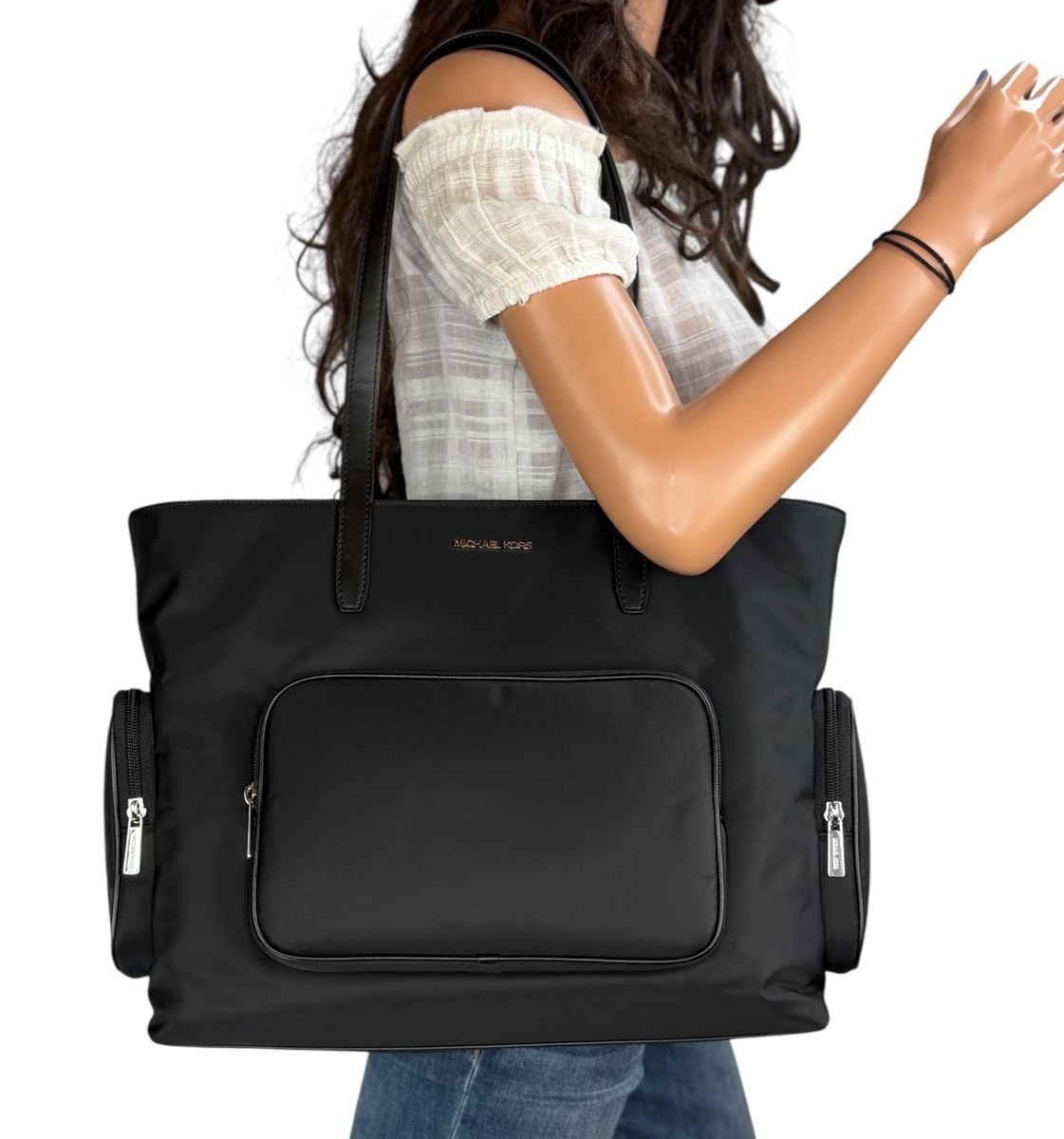 MICHAEL KORS / テーラードジャケット/--/--/BLK/無地/235-5 c jkkx Michael Kors Khai Large Multifunction Laptop Pocket Tote Shoulder