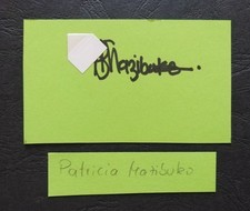 17451 Patricia Mazibuko Autogramm auf Karton