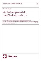 Hannah Krapp / Vertretungsmacht Und Verkehrsschutz9783756001415