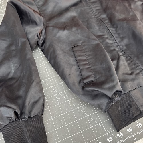 Vintage 90s Teenage Mutant Ninja Turtles Michelangelo Black Satin Jacket 0957 - Picture 10 of 15
