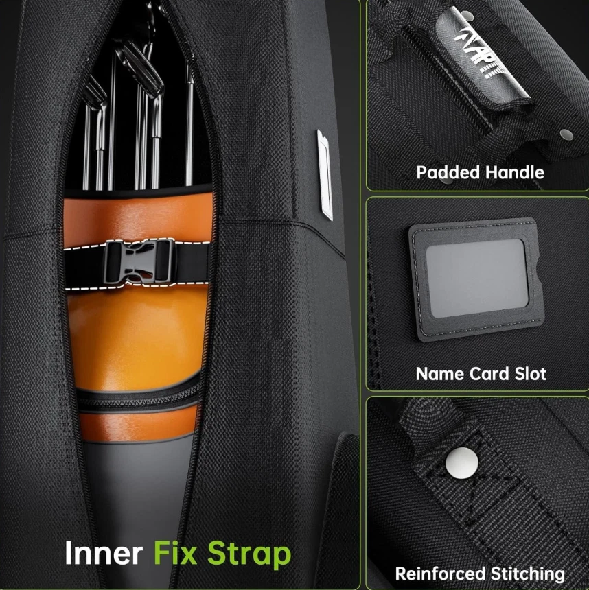 Hard Case Golf Club ⛳ Travel Bag 💼 with Wheels ⚙️ Luggage Lock 🔒 Cover Airline - Image 3 of 4