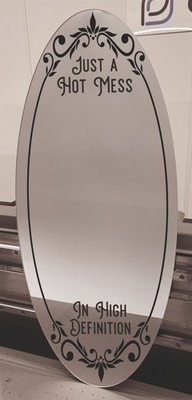 Heißes Durcheinander lustiges Spiegel Wandschild Dekoration Geburtstagsgeschenk Weihnachtsgeschenk