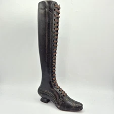 Theodore Alexander Ladies Decorative Victorian Boot Bronze / Brass? 13"