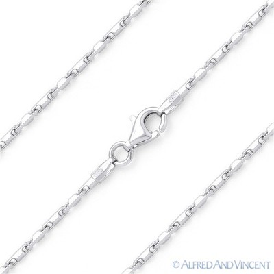 1,5 mm dünne Stabglied Heshe Italienische Kette Halskette massiv 925 Italy Sterlingsilber