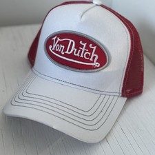 NWT Von Dutch Red And White Classic Trucker Hat - The OG Of Von Dutch Hats 