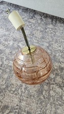 Pendelleuchte von Doria Murano Glas Seltenes Rosa 1970er Vintage Retro Lampe 70s