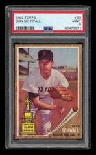 1962 Topps Set-Break # 35 Don Schwall PSA 9 MINT