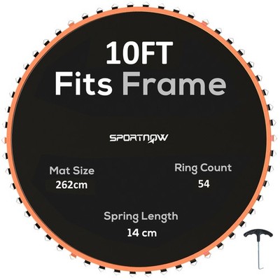 SPORTNOW Trampolinmatte mit 54 V-Haken, für 10ft Trampolin, orange