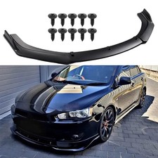 For Mitsubishi Lancer 2002-2017 Front Bumper Lip Splitter Spoiler Matte Black