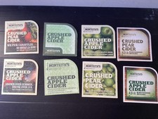 8 posavasos de sidra diferentes Monteith. Brewery, Greymouth, Nueva Zelanda