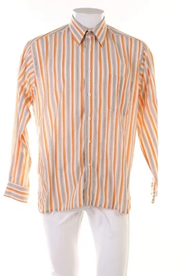 Camisa a Rayas Basic Line Casual Wear L Naranja - Imagen 1 de 4