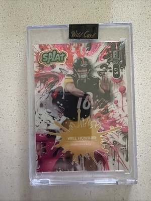  Will Howard - 2025 Wild Card Splat - Pink 5/7  STEELERS 