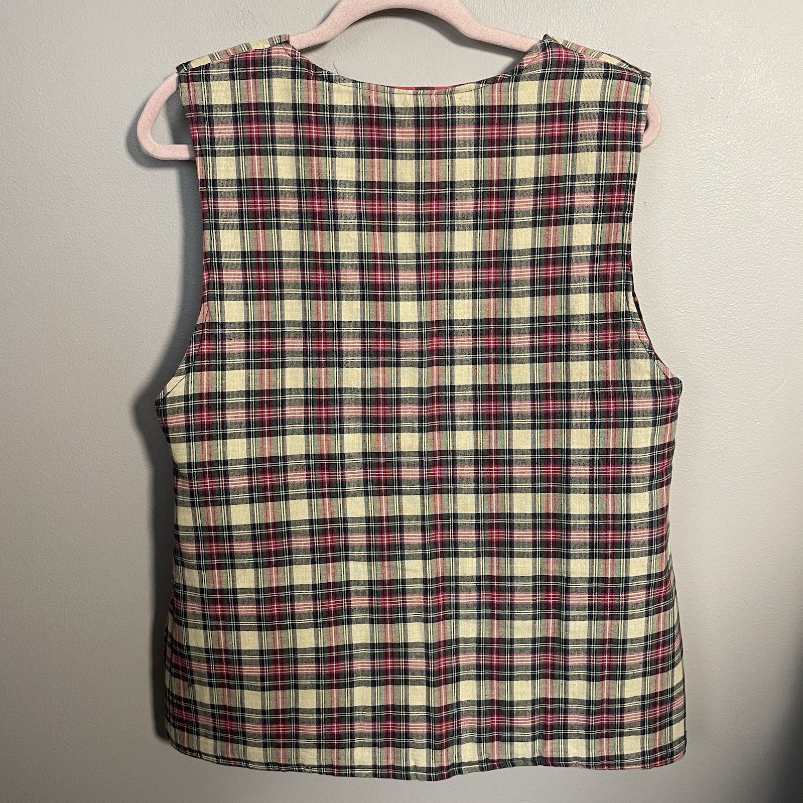 Vintage Patch Magic patchwork Reversible Vest Siz… - image 4