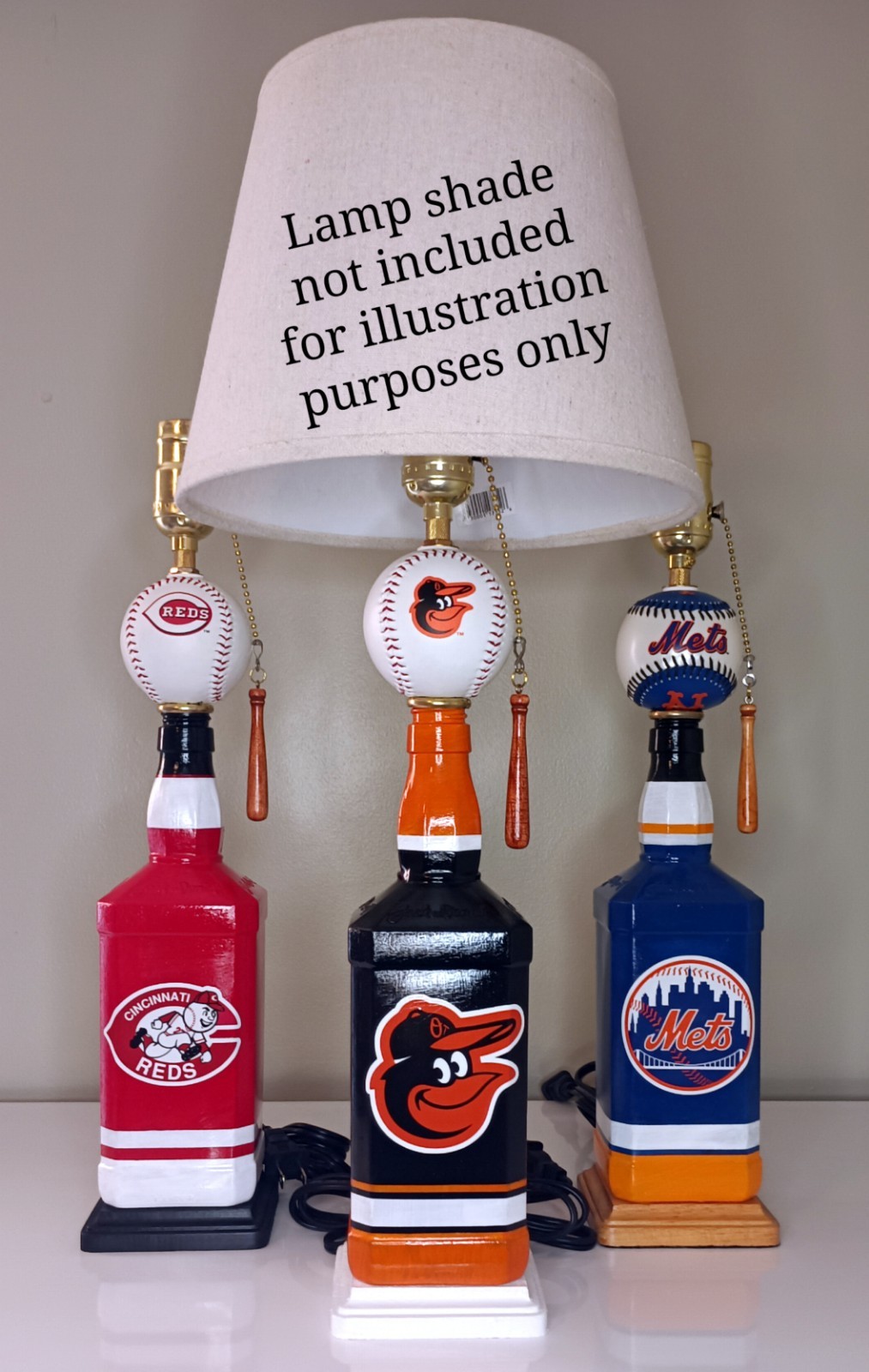 Baltimore Orioles Baseball Lamp Handcrafted