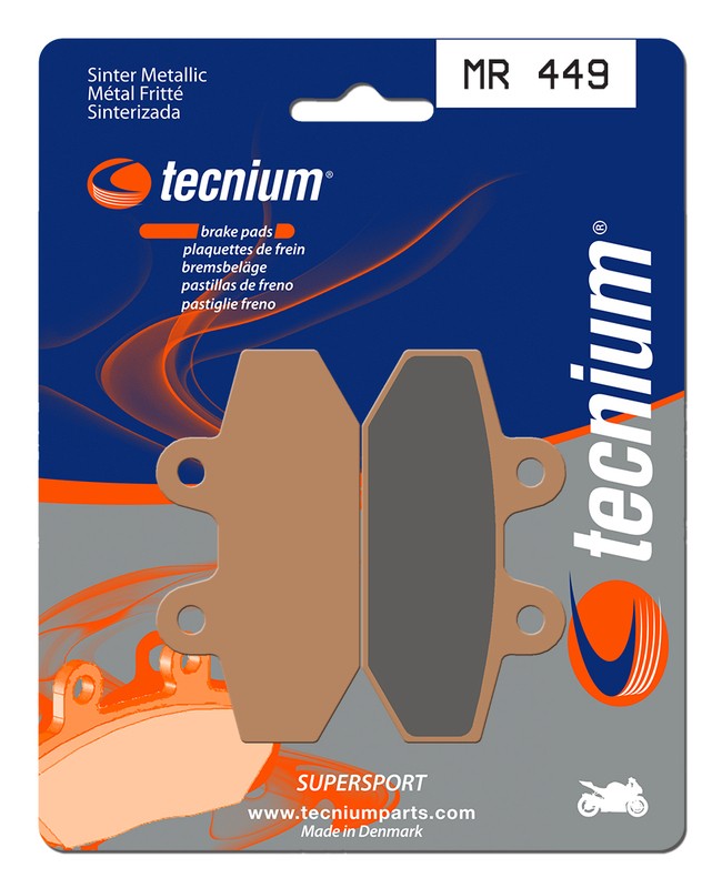Plaquettes de frein TECNIUM Performance MR449 métal fritté freinage mordant