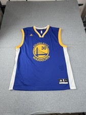 Adidas Mens Basketball Jersey Golden State Warriors Curry XL Blue Yellow White