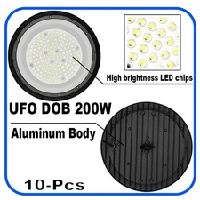 10Pack LED High Bay Fixtures 200w Factory Warehouse Commercial Light Fixtures
