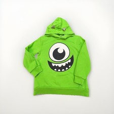 Monster Inc Mike Disney Pixar pullover Hoodie green sweatshirt Kid sz 7/8