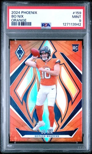 2024 PANINI PHOENIX ORANGE #159 BO NIX ROOKIE RC PSA 9