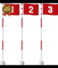 Golf Flagstick 6Ft Golf Pin Flag Hole Cup Set Putting Green Flags and Poles