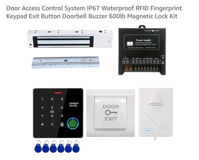 Door Access Control System IP67 Waterproof RFID Fingerprint Keypad Exit Butto...