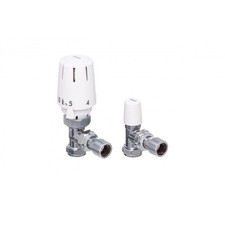THERMOSTATIC RADIATOR VALVE SET  10mm /8mm TRV with  LOCKSHIELD