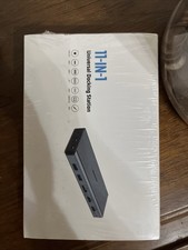 Universal Laptop Docking Station 11-In-1 USB-C USB 3.1 4K HDMI DP Ethernet Audio