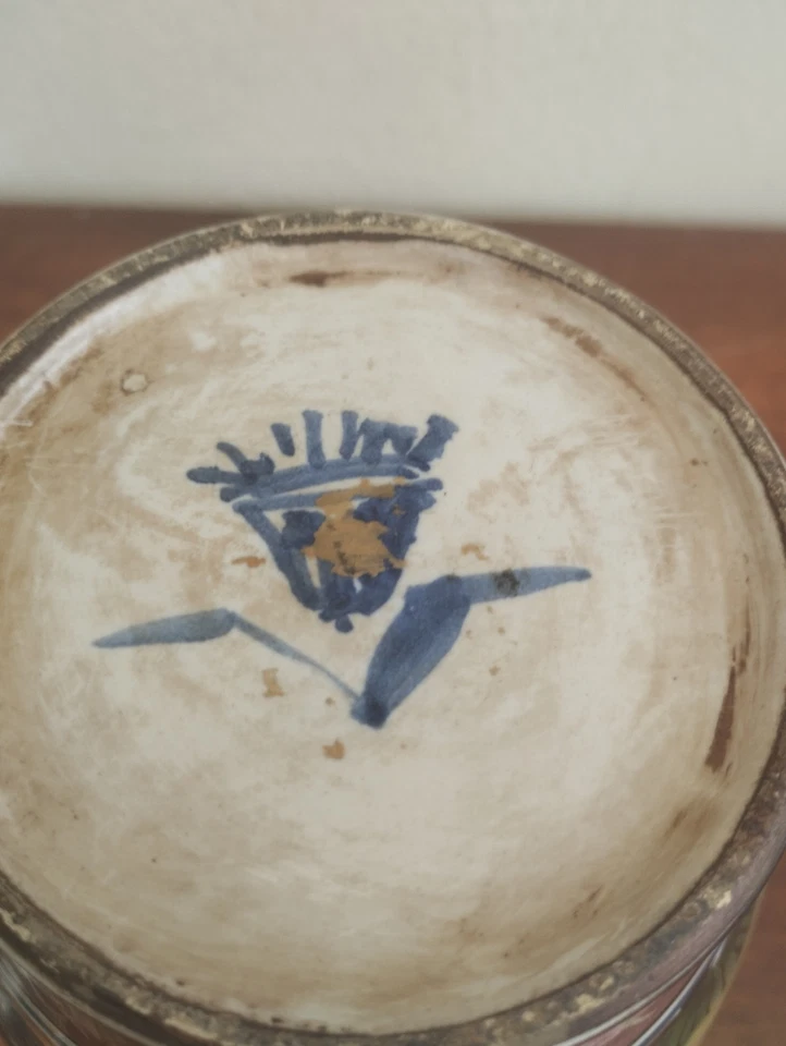 Vase Potiche Majolica Albarello Par Lucas Cambiaso. - Photo 3/4