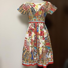 Dolce & Gabbana Mallorca Floral Cotton Dress M Italy Flare Summer