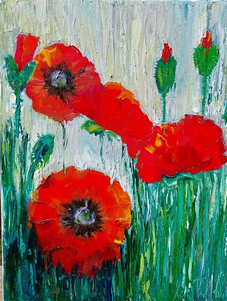 Poppy Painting for sale | eBay