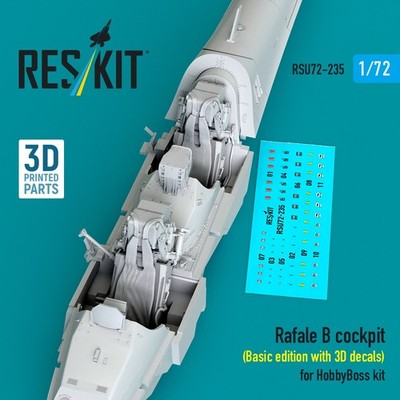 1/72 Reskit RSU72-0235 Rafale B cockpit (Basic edition with 3D decals) for Hobby