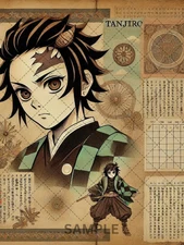 Vintage Demon Slayer Kimetsu No Yaiba Wall Art Printable –  Digital Download