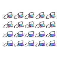 20 StüCk SchlüSselanhäNger FüR Lanyards, 0,8/1 Zoll 20/26Mm Mit Ringen, Bunt