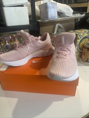 Nike Women s React Infinity Run Flyknit Running Shoes Size 9.5 Pink DD3024-600