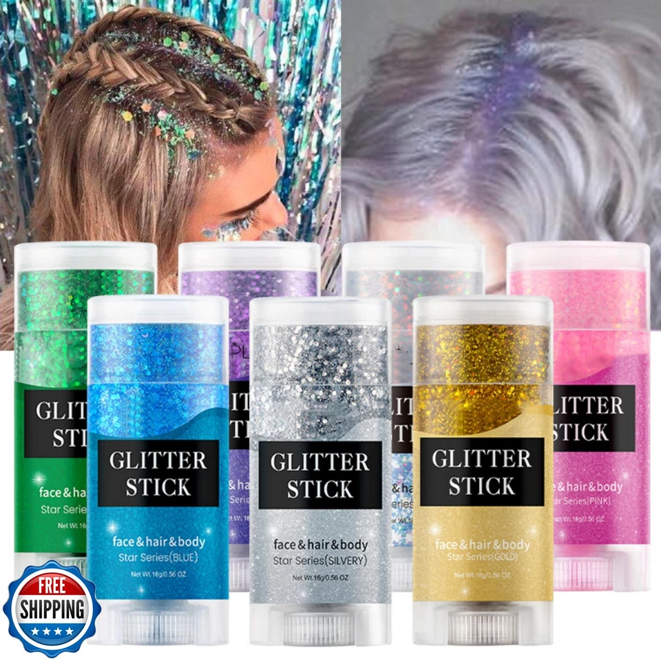 Palo Brillo Corporal Melemando 11 Colores Holográfico Sirena Lentejuelas Cara Gruesa Foto 2 de 4