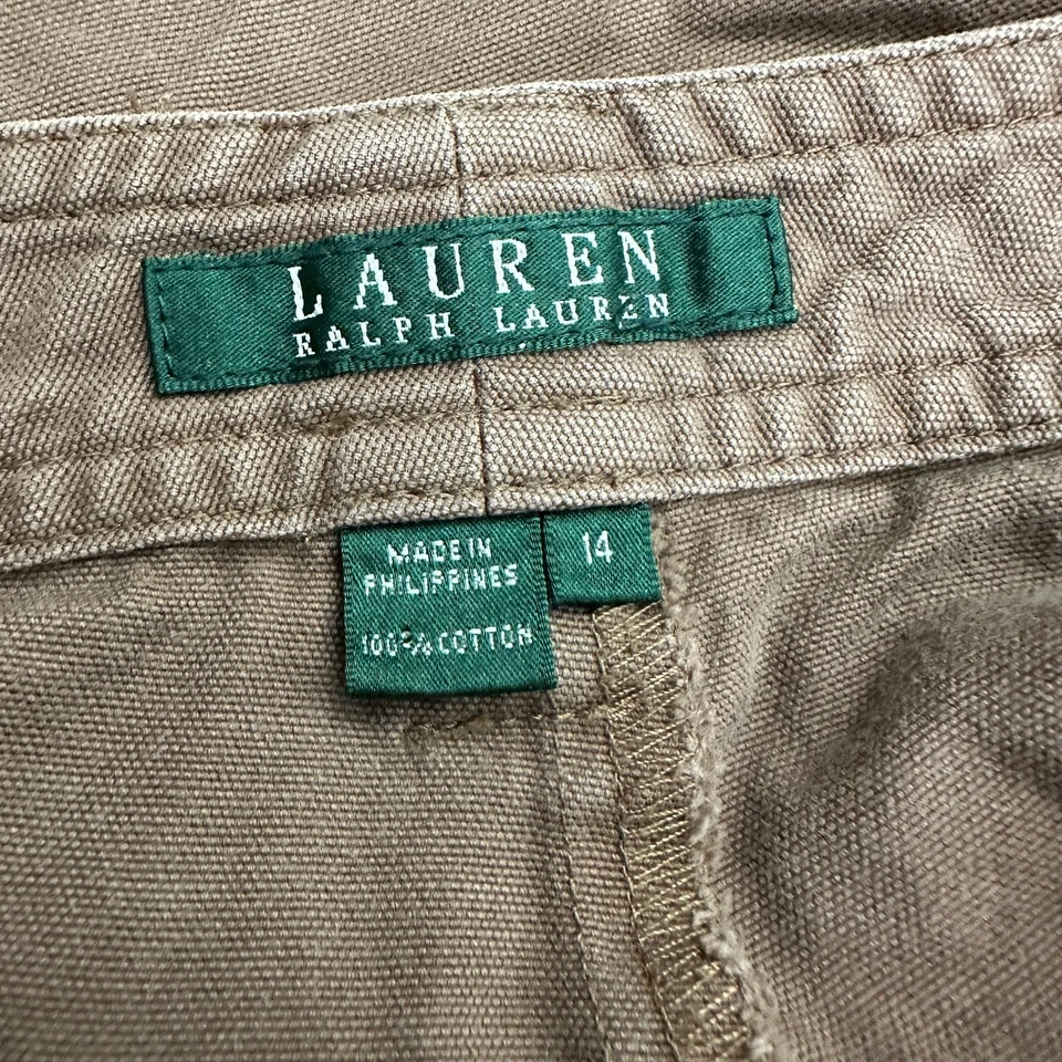 Lauren Ralph Lauren Womens Shorts Size 14 Brown Classic Fit Old Money Preppy - Image 3 of 4