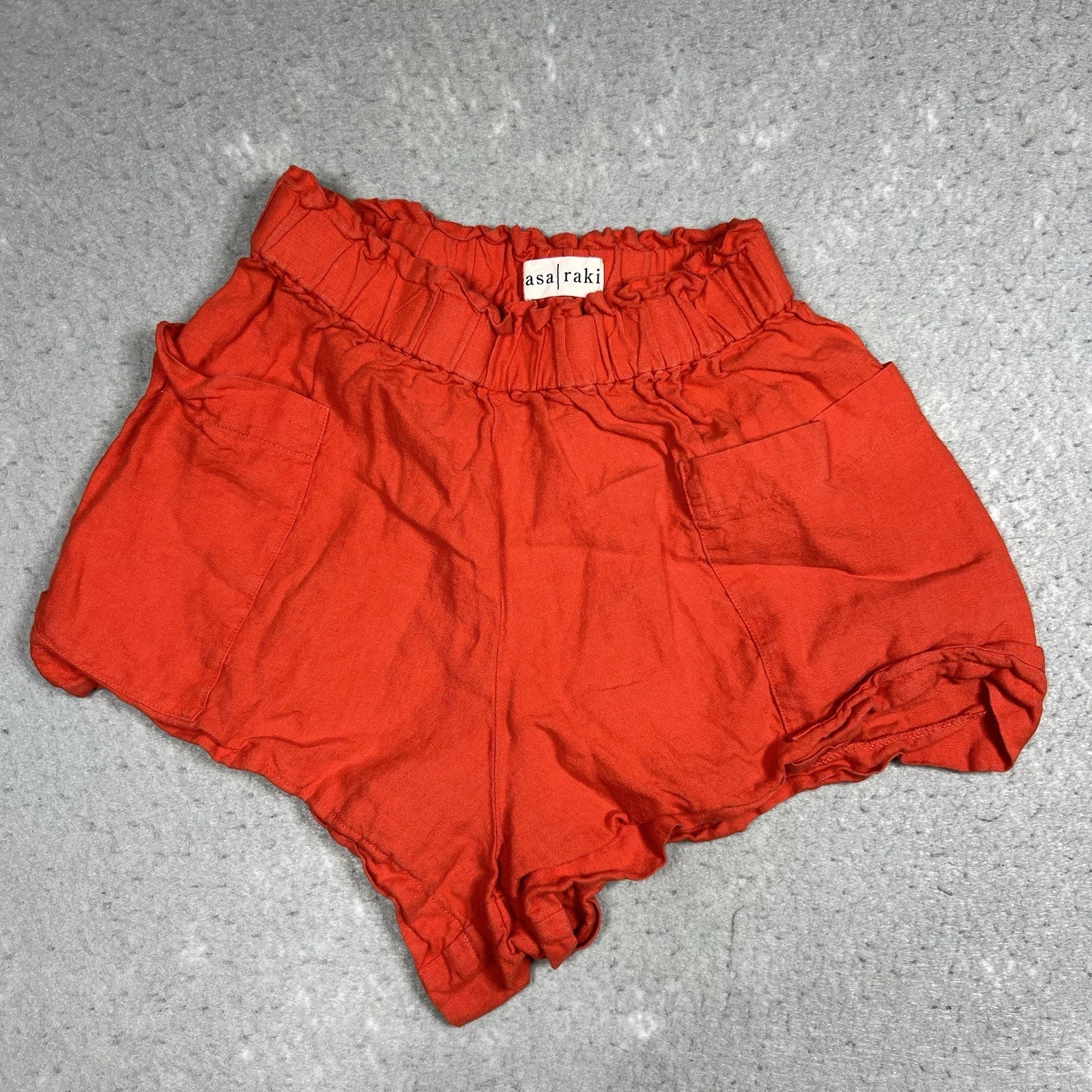 Casa Raki Shorts Women's XS 100% Linen Organic Red Casual Minimalist Shorts
Opens in a new window or