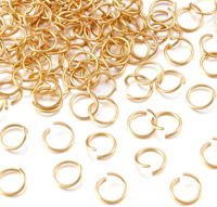 500 StüCk Goldene Edelstahl-Ringe, 8 Mm, Rund, 0,8 Mm Dick, Metall, Rund, Ungelö