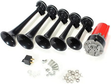 5Pcs 125Db Black Trumpet Musical Dixie Car Duke of Hazzard with Compressor 12V C