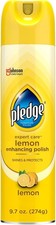 Pledge Enhancing Polish, Furniture Wood Spray, Lemon 9.7 Ounce Pack of 1