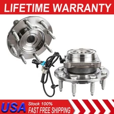Pair 2WD Front Wheel Hub and Bearing For 2001-2006 Silverado GMC Sierra 2500 HD