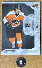 Joel Farabee 2019-20 Upper Deck Engrained Rookies Ebony /49 #52 Flyers