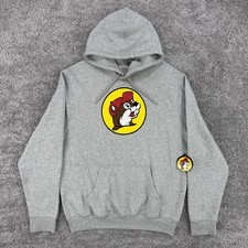 Buc-ee s Hoodie Unisex L Heathered Gray NWT Beaver Pullover Sweatshirt