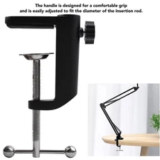 Desk C Clamp Aluminum Black 2.4inch 61mm Desk Table Mount Clamp for Desktop