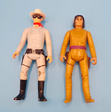 The Lone Ranger / Tonto Vintage 1980 Cowboy Action Figures Lot of 2 Hong Kong