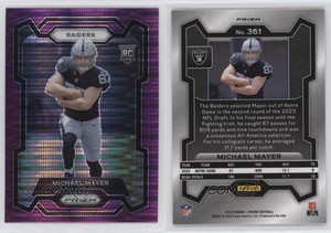 2023 Panini Prizm Rookies Purple Pulsar Prizm Michael Mayer #361 Rookie RC