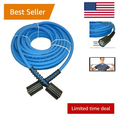 #ad 50ft UBERFLEX Pressure Washer Hose with 22mm 14 Ends Kink Resistant Design $107.90