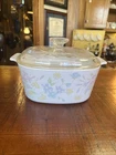 Vintage CorningWare Pastel Bouquet 3 Liter Casserole Dish With Pyrex Glass Lid