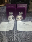 1986-S American Silver Eagle $1 First Year Proof Original Box And COA Lot Of 2