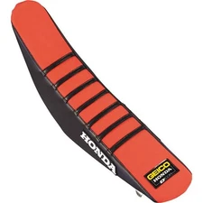 DCOR - 30-10-452 - Geico Honda Replica Gripper Seat Cover with Ribs, Black/Red